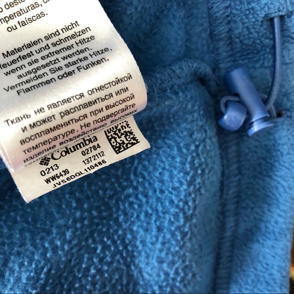 Columbia Blue Fleece Full Zip Jacket / Coat 1X - Picture 7 of 8